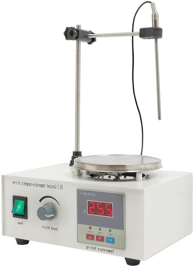 Magnetische Roerder Lab Mixer Vloeistoffen Mengen Met Verwarmingsplaat 2000 ml Wit