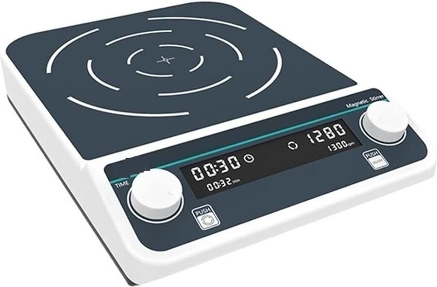 Magnetische Roerder Laboratorium Mixer Experimenten Uitvoeren Multipositie Gelijktijdig Vier Stations Zwart