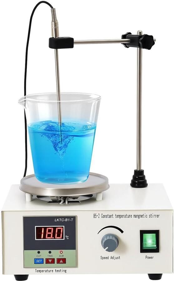 Magnetische roerder met verwarmplaat 0-2000 rpm 250 W verwarmvermogen LED-display SnelShoppen