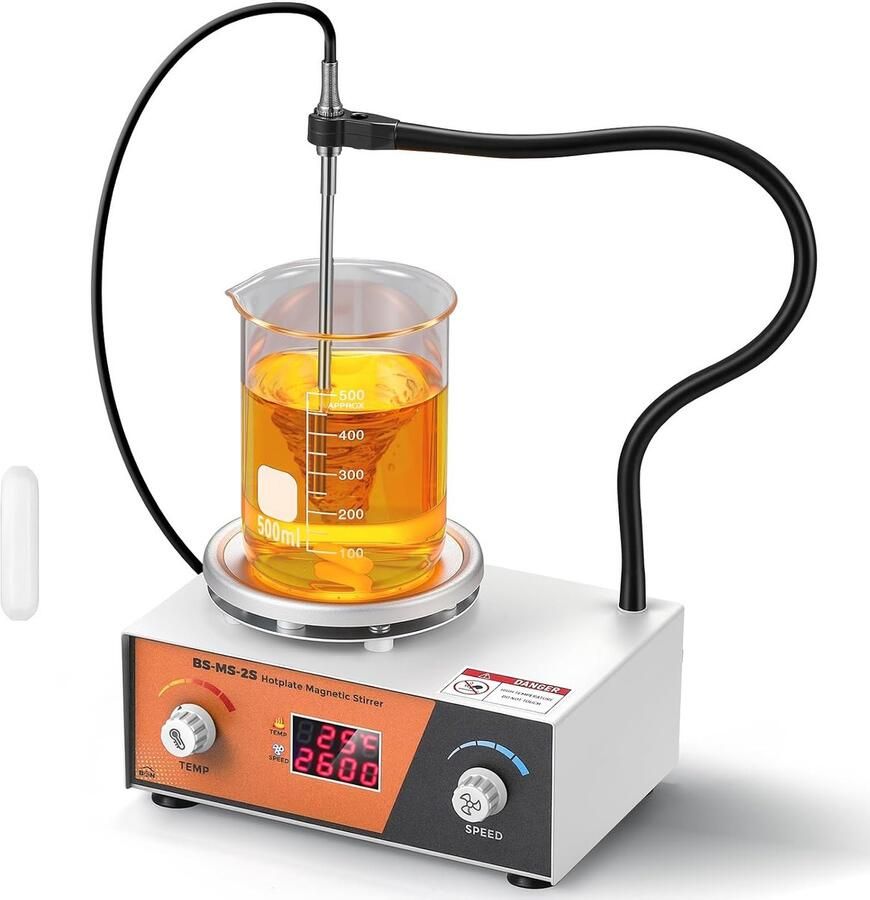 Magnetische Roerder met Verwarmplaat 2L Digitale Weergave Variabele Snelheid 700-2600 RPM Ideaal voor Laboratoria ShopVlot