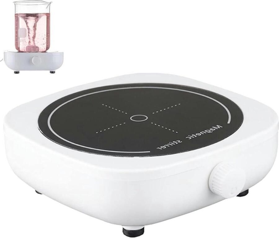 Magnetische Roerder Mini Roerplaat Vloeistoffen Mengen Stil en Trillingsvrij Max 2L Zwart