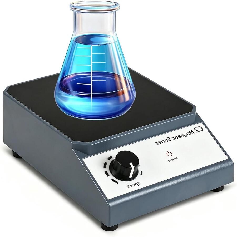 Magnetische Roerder Roerapparaat Laboratorium Vloeistoffen Mengen Traploos Toerental 1000 ml Wit
