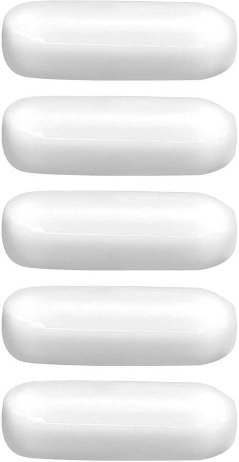 Magnetische Roerder Set Stirrer Staafjes Lab Laboratorium Experimenten PTFE Chemisch Bestendig 5 x 15 mm Wit
