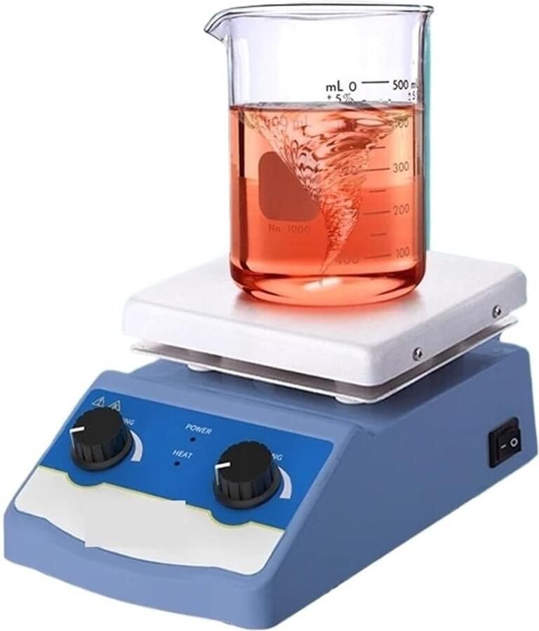 Magnetische Roerder Verwarmende Mixer Laboratorium Werk Snelle Verwarming 1 Liter Zwart