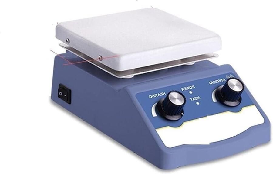 Magnetische Roerder Verwarmingsplaat Mixer Laboratorium Maken Stabiel Roeren 200-2000 RPM Zilver