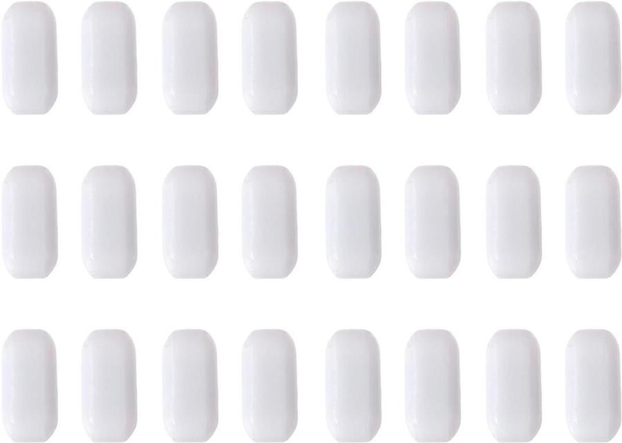 Magnetische Roerders Roerstaafjes Roterend Vloeistoffen Mengen Inert PTFE Materiaal 25 Stuks Wit