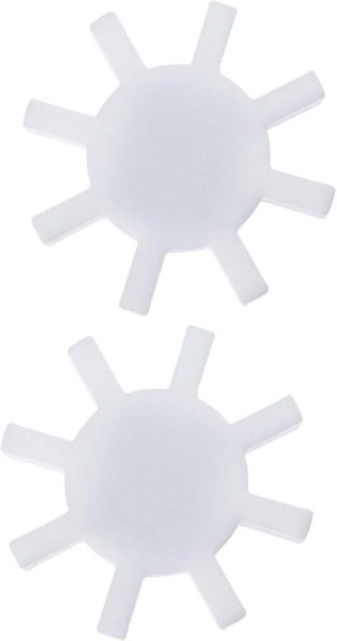 Magnetische Roerstaafjes Roerkoeriers PTFE Vloeistoffen Mengen Gear Rotor Ontwerp 4 x 4 x 0.8 cm Wit