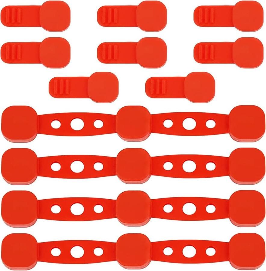 Magnetische Sluitingen Airfryer Accessoires Bakpapier Fixeren Hittebestendig Siliconen 4 Stuks Rood