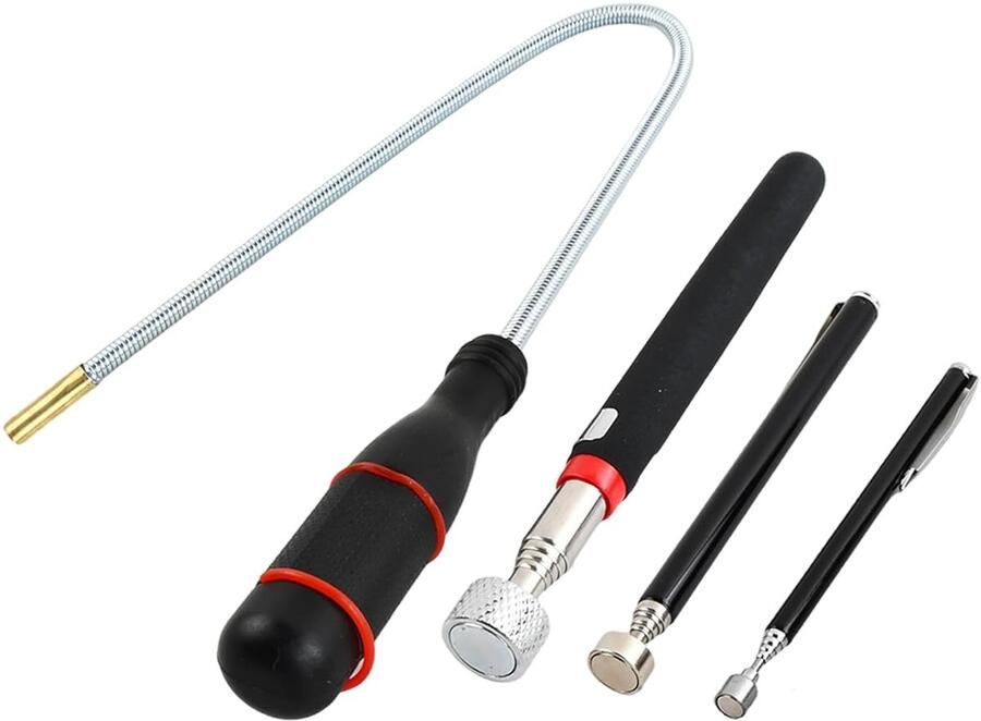Magnetische veeggereedschap magnetisch flexibel met zakclip uittrekbaar voor schroeven moeren bouten