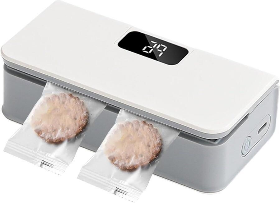 Magnetische Zaksealer Mini Seal Machine Voedsel Vers Houden 6 Temperatuurstanden 12.5 cm Wit