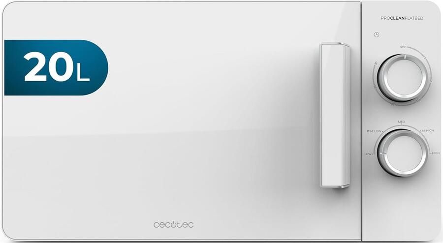 Magnetron 20 Liter Compacte Oven Snel Opwarmen Plat Bodem Ontwerp 45 x 36 x 26 cm