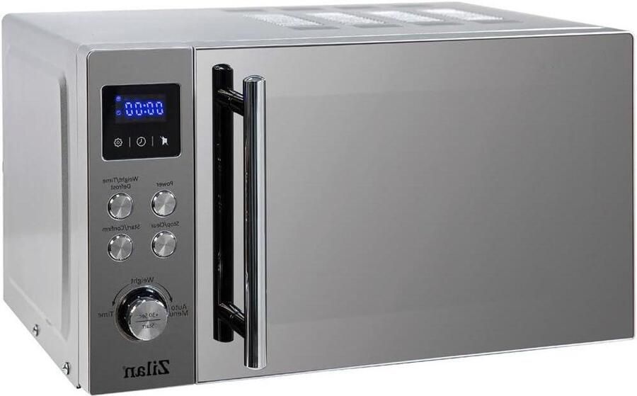 Magnetron 20 Liter Oven Combimagnetron Snel Eten Opwarmen 8 Automatische Programma's 20 Liter Zilver
