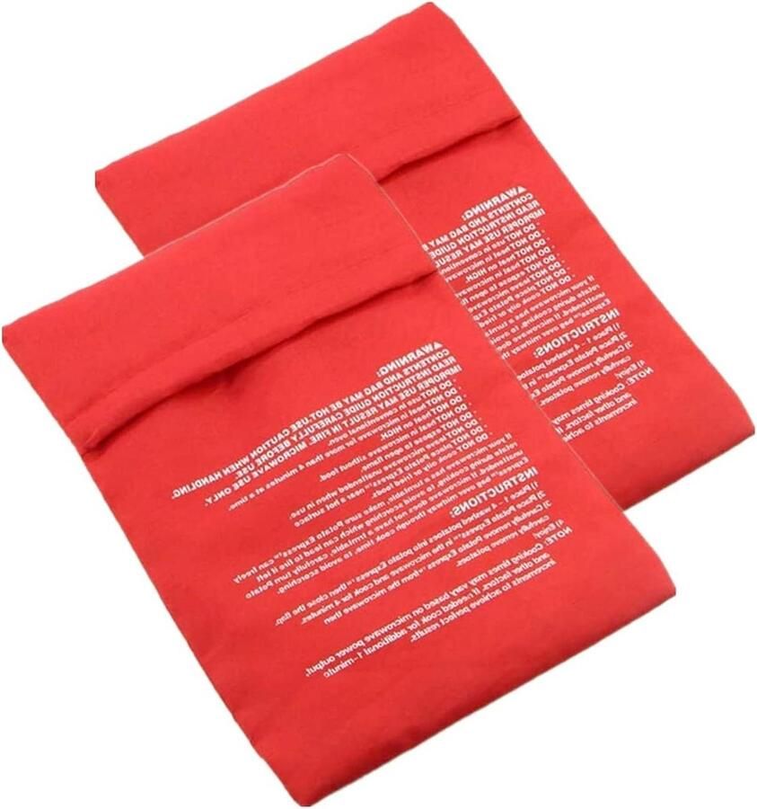 Magnetron Aardappelzak Aardappel Cooker Snel Aardappelen Koken Uniek Stoomontwerp 4 minuten Rood