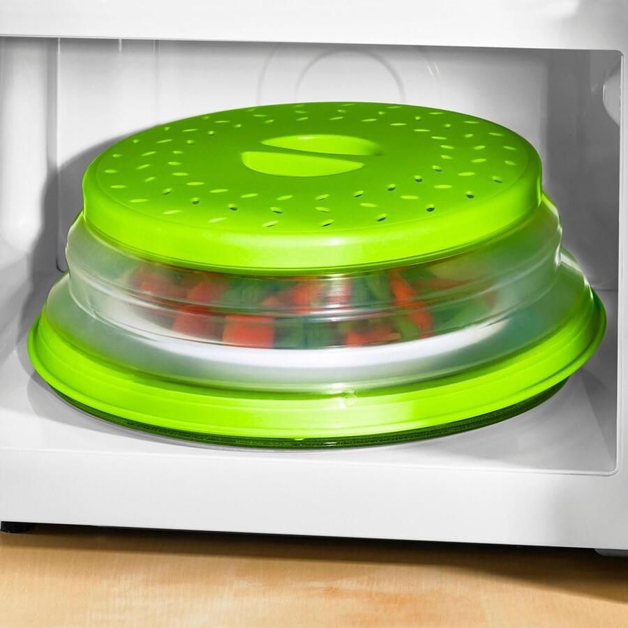 Magnetron Afdekhoes Opvouwbare Deksel Magnetron Schoon Houden Ruimtebesparend Ontwerp 27 cm Diameter Groen