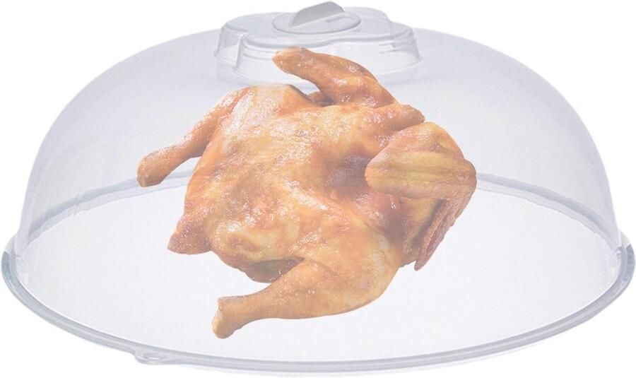 Magnetron Afdekking Spatdeksel Voedsel Eten Opwarmen Verstelbare Stoomafvoer 22 cm Diameter Transparant