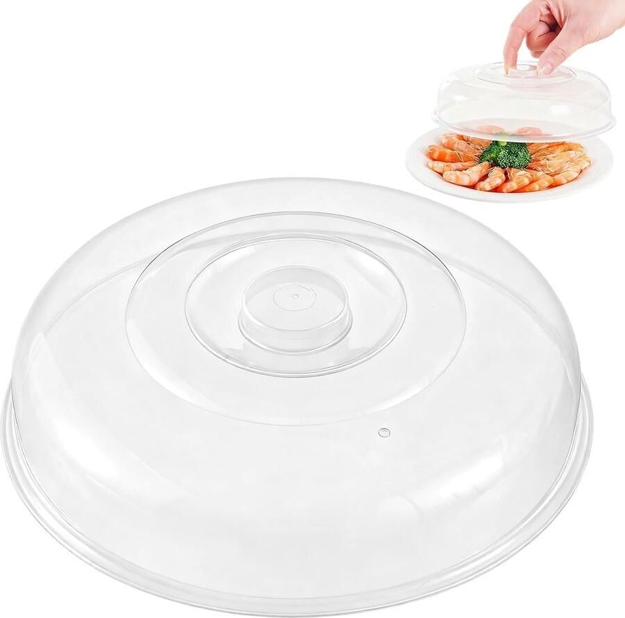 Magnetron Afdekplaat Spatdeksel Voedsel Schoon Koken Hittebestendig PP 17 cm Rond Transparant