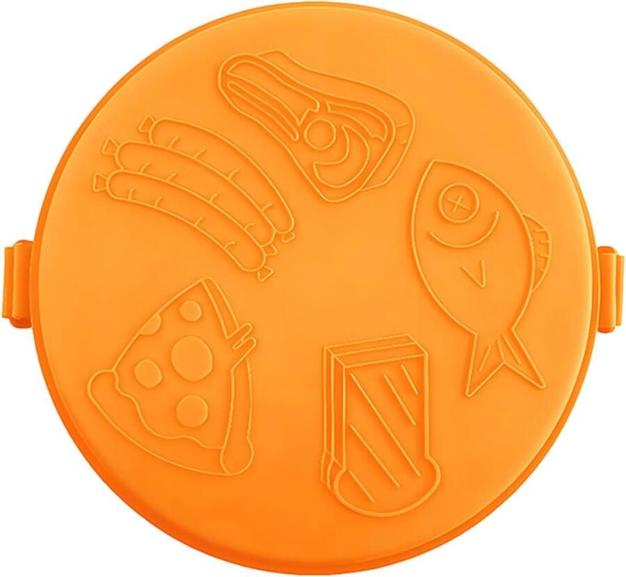 Magnetron Grillpan Pizzabakplaat Sandwichmaker Snelle Maaltijden Bereiden Slim Afloopdesign Niet Gespecificeerd Oranje