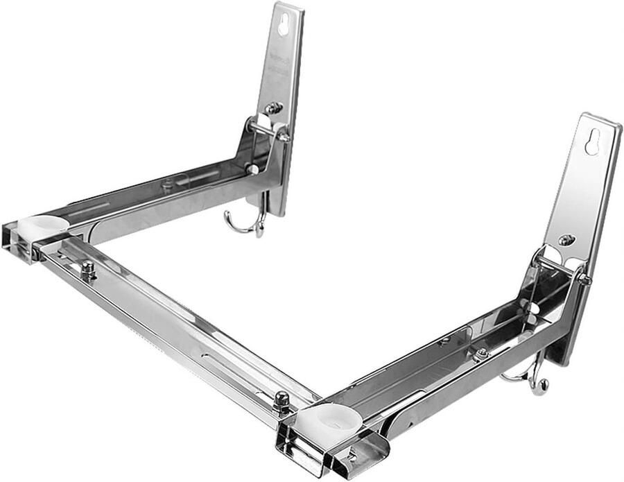 Magnetron Beugel Oven Plank Ruimte Besparen Inklapbaar Ontwerp Universeel Zilverkleurig