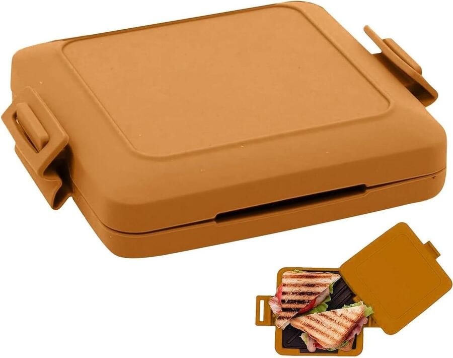 Magnetron Broodrooster Sandwich Maker Snelle Snacks Maken Hittegolf Technologie 17 cm breed Oranje
