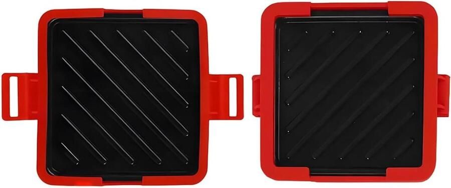 Magnetron Broodrooster Sandwichmaker Snelle Snacks Maken Anti-aanbaklaag 43 x 176 cm Rood