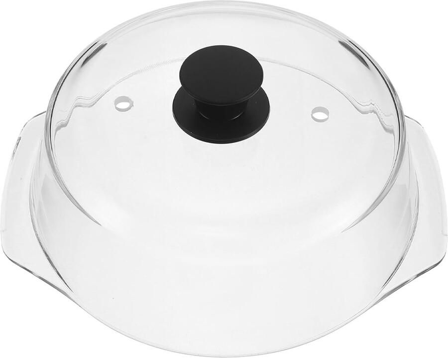 Magnetron Deksel Glazen Deksel Spatbeschermer Voedsel Opwarmen Met Ventilatie 28 x 24 cm Transparant