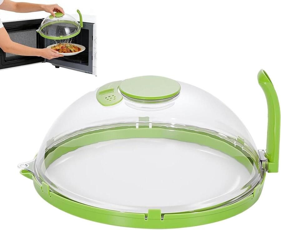 Magnetron Deksel Keuken Accessoire Voedsel Opwarmen Vochtcontrolesysteem 27 cm Transparant