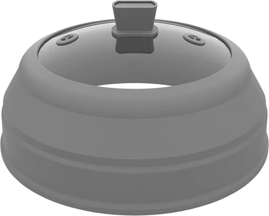 Magnetron Deksel Magnetron Spatdeksel Voedsel Opwarmen Hittebestendig Silicone 27 cm Grijs