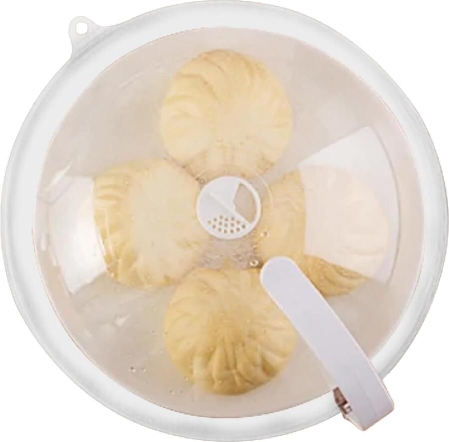 Magnetron Deksel Microgolf Kap Voedsel Opwarmen Spatvrij en Visueel 26.5 cm Diameter Transparant