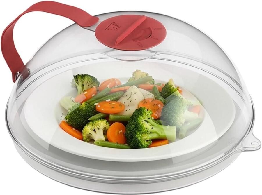 Magnetron Deksel Voedsel Beschermer Schoon Koken Vocht Behoud 27x11 cm Rood