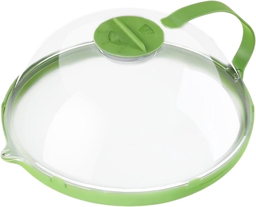 Magnetron Deksel Spatbescherming Deksel Voedsel Opwarmen Stoomregeling Ventiel 27x11 cm Groen