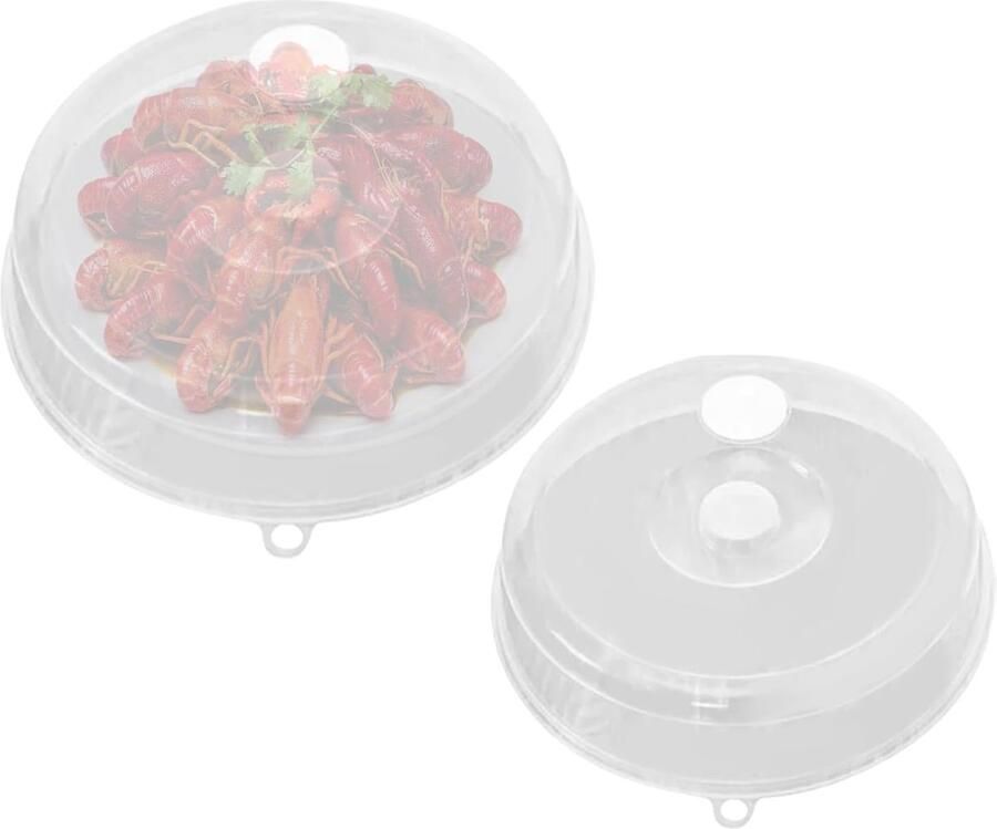 Magnetron Deksel Spatbescherming Eten Opwarmen Met Ventilatie 23 cm Transparant