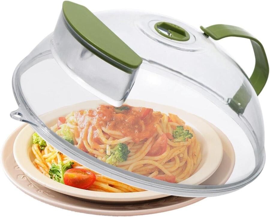 Magnetron Deksel Spatbescherming Keuken Voedsel Opwarmen Met Stoomfunctie 27 x 12 cm Transparant