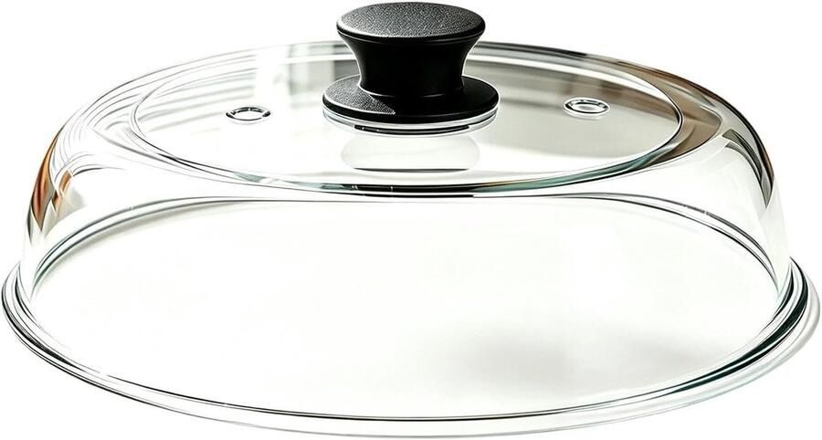 Magnetron Deksel Spatbescherming Oven Voedsel Verwarmen Stoomuitlaat 26 cm Diameter Wit