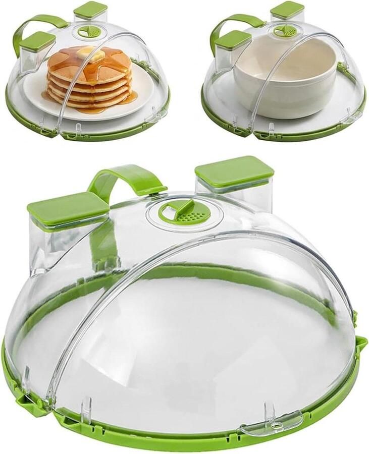Generisch Magnetronafdekking ter bescherming tegen spatten 26 9 x 11 9 cm ronde spatbescherming met stoompan magnetronkap voor keuken koken verwarmen vet kookgerei