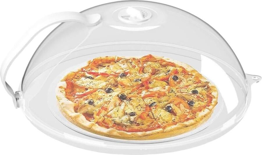 Magnetron Deksel Spatdeksel Keuken Voedsel Opwarmen Stoomafvoer Regelbaar 26.5 cm Diameter Transparant