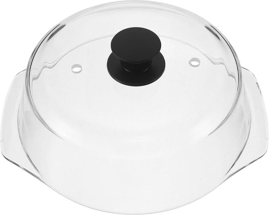 Magnetron Deksel Spatdeksel Voedsel Schoon Opwarmen Hittebestendig Glas 28x24 cm Transparant