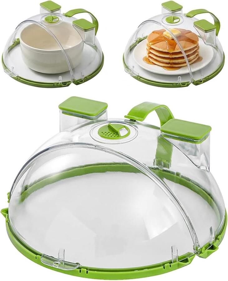 Magnetron Deksel Voedsel Cover Schoon Koken Met Stoomfunctie 27x12cm Transparant