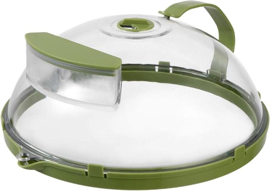 Magnetron Deksel Voedsel Kap Schoon Koken Ingebouwd Hydratatiesysteem 26 cm Diameter Groen