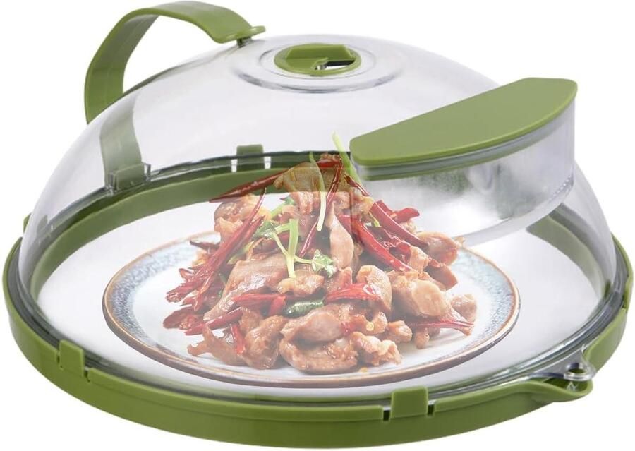 Magnetron Deksel Voedselafdekking Keuken Maaltijden Opwarmen Met Waterreservoir 30 x 10 cm Transparant