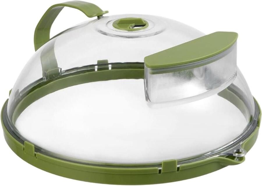 Magnetron Deksel Voedselhoes Hittebestendig Voedsel Opwarmen Met Handvat 28.5 x 28.1 cm Groen