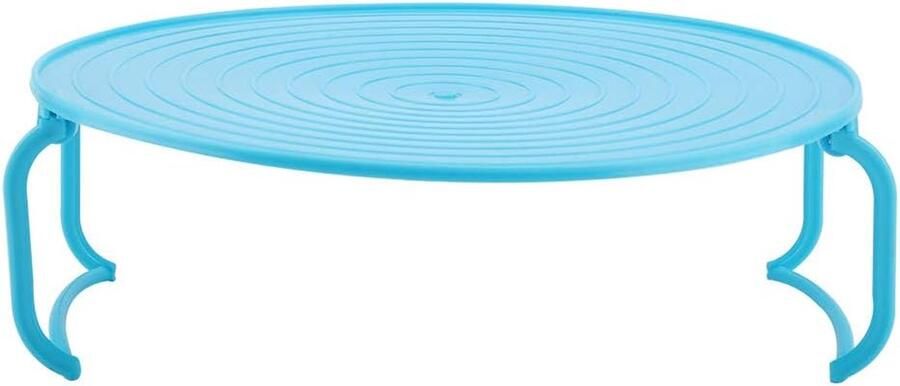 Magnetron Dienbladenrek Verwarming Stoomrek Gelaagd Koken Stapelbaar Ontwerp 24x24x3 cm Blauw