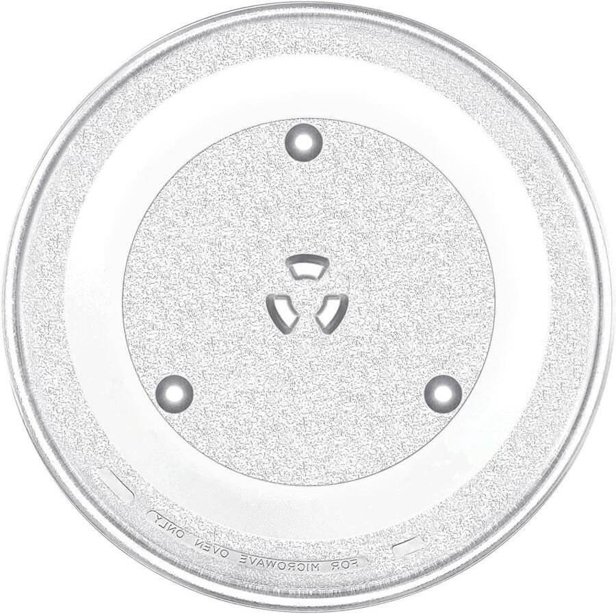 Magnetron Draaiplateau Glazen Plaat Magnetron Gerechten Opwarmen 6 Bevestigingspunten 34 cm Transparant
