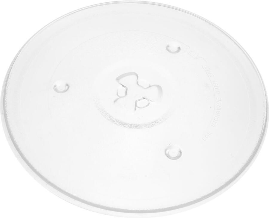 Magnetron Draaiplateau Glazen Schaal Gerechten Opwarmen Antislip Oppervlak 27 cm Diameter Wit