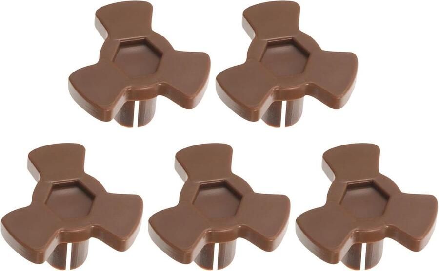 Magnetron Draaiplateau Koppeling Oven Draaiplateau Steun Stil Werken Ruisarme Koppeling 5 Stuks Bruin