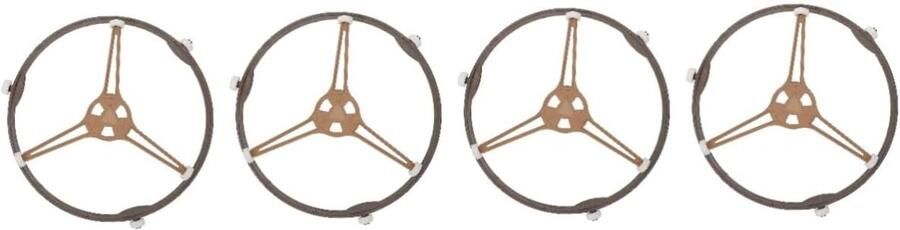 Magnetron Draaiplateau Oven Ondersteuning Gelijkmatig Verwarmen 4 Sets Inclusief 19.8 cm Rond Zwart