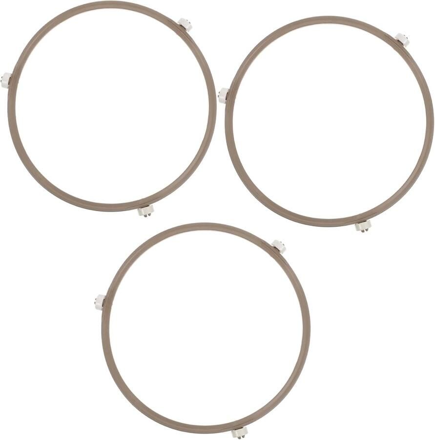 Magnetron Draaiplateau Oven Schaal Gelijkmatig Verwarmen Set van 3 18.9 cm Diameter Wit