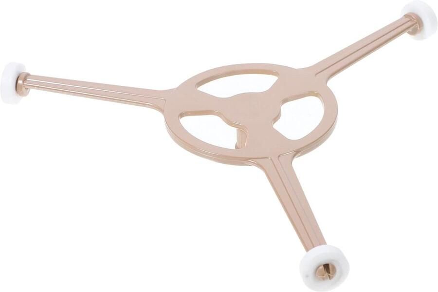 Magnetron Draaiplateau Ring Draaitafel Rolgeleider Oven Gelijkmatig Verwarmen Met Drie Wieltjes 17 cm Zwart