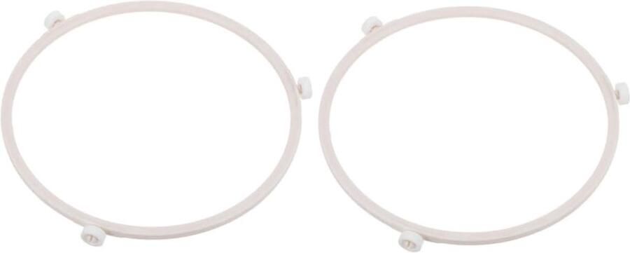 Magnetron Draaiplateau Ring Oven Draaitafel Steun Gelijkmatig Verwarmen Hittebestendig Kunststof 18.9 cm Diameter Wit