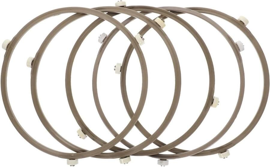 Magnetron Draaiplateau Ring Oven Schotel Ondersteuning Gelijkmatig Verwarmen Drie Steunwielen 19 cm Diameter Wit