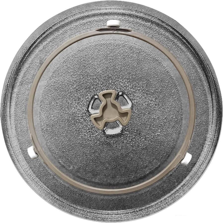 Magnetron Draaitafel Ring Oven Plaat Vervanging Gelijkmatig Verwarmen Hittebestendig Glas 24.5 cm Diameter Transparant